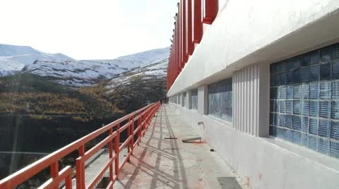 Kolyma hydroelectric Stock Footage 12440074