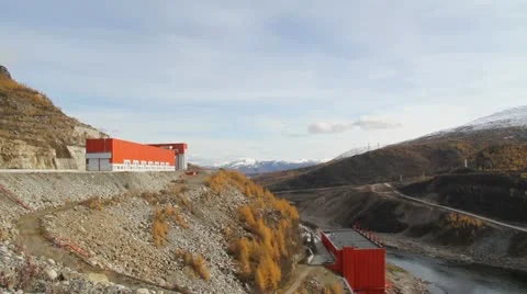 Kolyma hydroelectric Stock Footage 12440115