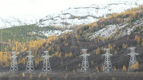 Kolyma hydroelectric Stock Footage 12440150