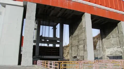 Kolyma hydroelectric Stock Footage 12440198