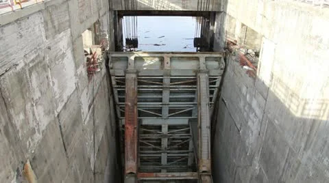 Kolyma hydroelectric Stock Footage 12440206