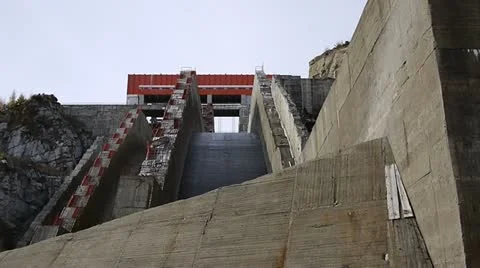 Kolyma hydroelectric Stock Footage 12440284