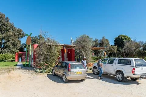 Kom Proe Road Stall next to road N7 near Citrusdal Stock Photos