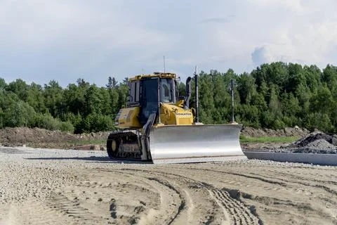 Komatsu dozer Foto stock
