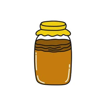 Kombucha doodle icon, vector color line illustration Stock Illustration