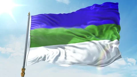 Komi Flag 4K Stock Footage 343577990