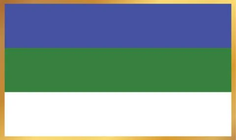 Komi Flag Illustration Stock Illustration