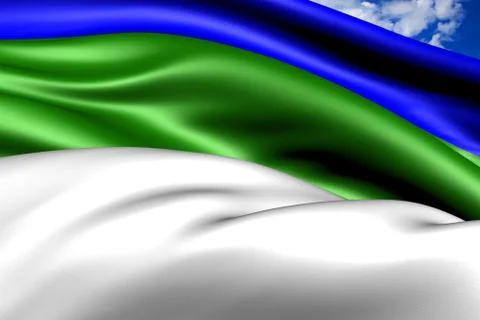 Komi republic flag Stock Illustration