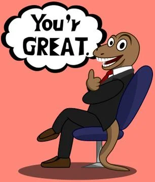 Komodo dragon compliment Stock Illustration