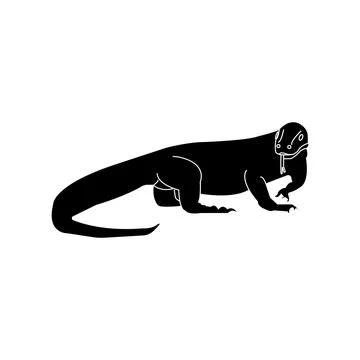 Komodo icon Illustrazione stock