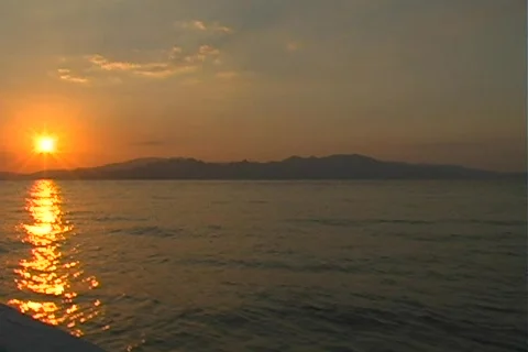 Komodo Island at sunset Stock Footage 134419