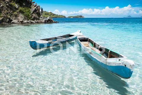 Komodo national park - islands paradise for diving and exploring Stock Photos