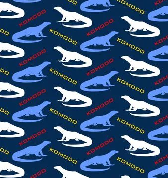 Komodo pattern white and gray Stock Illustration