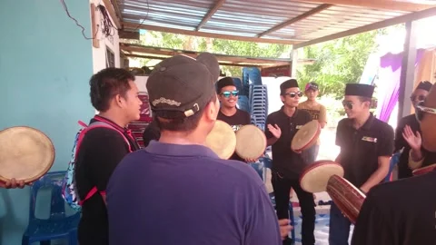 A kompang no sound Stock Footage 145799681