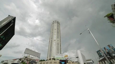Komtar Tower in Georgetown, Penang Stock Footage 48137395