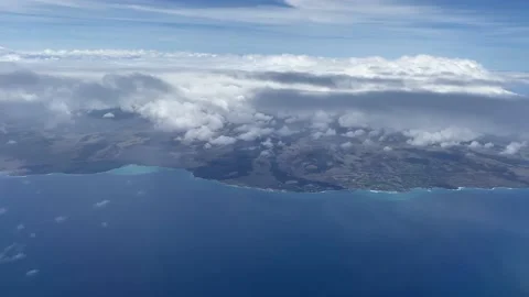 Kona Coastline by Air Stock Footage 153293789