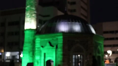 Konak Mosque in the Night Stock Footage 172263873