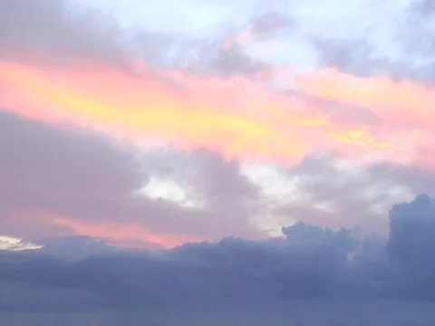 KonaOrangeClouds02-TL Stock Footage 284316