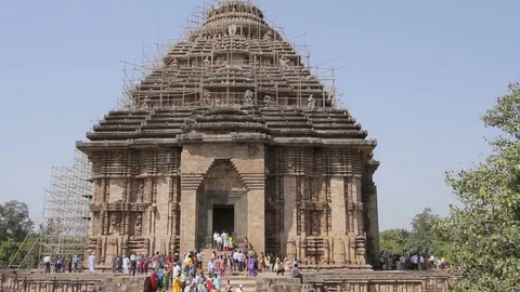 Konark Sun Temple Closeup Stock Footage 101076988