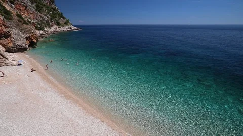 Konavle coast - Pasjaca beach summer in Croatia Stock Footage 116552462