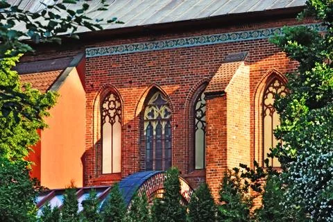 Konigsberg Cathedral on a summer evening. Kaliningrad, Russia Stock Photos