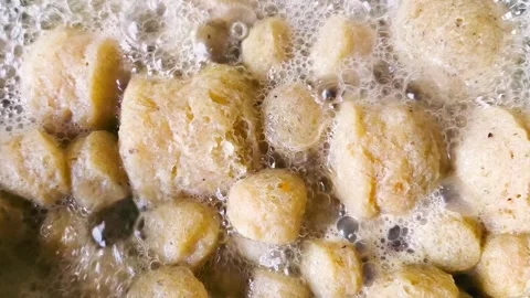 Konjac ball soup close-up Stock Footage 344242051
