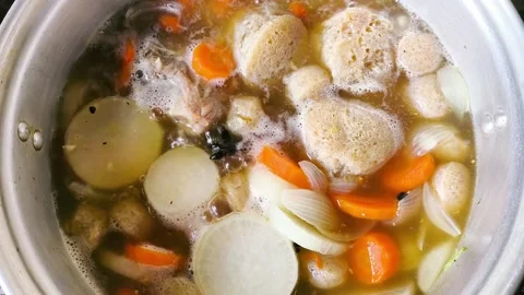 Konjac soup3 Stock Footage 344242050