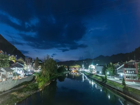 Konjic panorama at night 動画素材 69850817