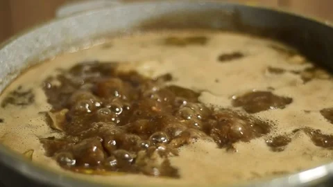Konro soup made with beef ribs and aromatic spices Stock Footage 337517580