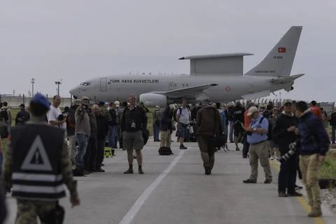 KONYA, TURKEY - June 08 2016: Several planes of Turkish Air Force, including  Stock Photos