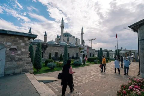 Konya, Turkey - September 14, 2021: Selimiye Mosque and Mevlana Museum in K.. Stock Photos