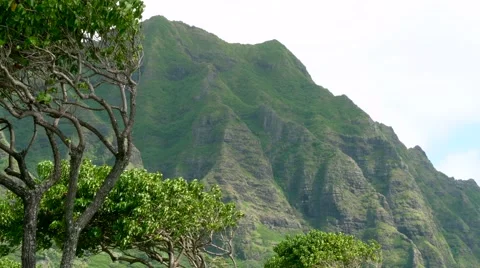 Koolau mountains Oahu Hawaii Stock Footage 66684653