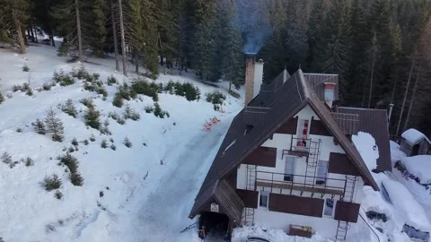 Kopaonik mountain hut 3 Stock Footage 330682219