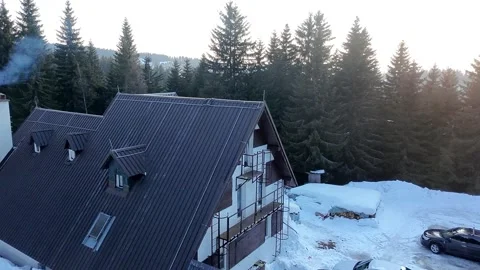 Kopaonik mountain hut1 Stock Footage 330682063