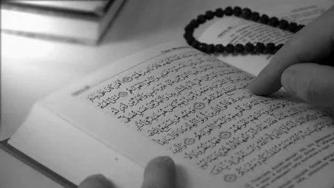 Koran book reading Stock Footage 75737862
