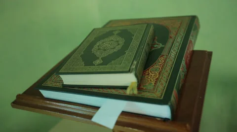 Koran on the table 02 Video stock 36537416