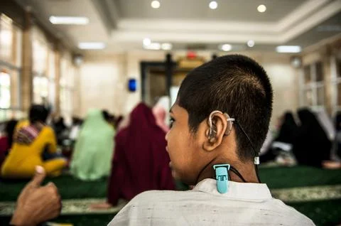 Koran workshop for the deaf in West Java, Karawang, Indonesia - 08 Sep 2019 Foto stock