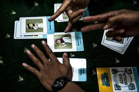 Koran workshop for the deaf in West Java, Karawang, Indonesia - 08 Sep 2019 Foto stock