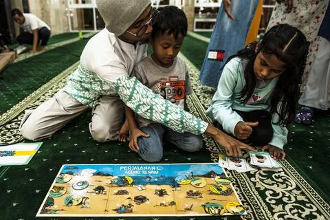 Koran workshop for the deaf in West Java, Karawang, Indonesia - 08 Sep 2019 Foto stock