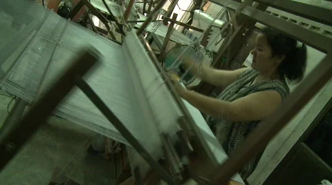 Korat silk weavers Stock Footage 577106