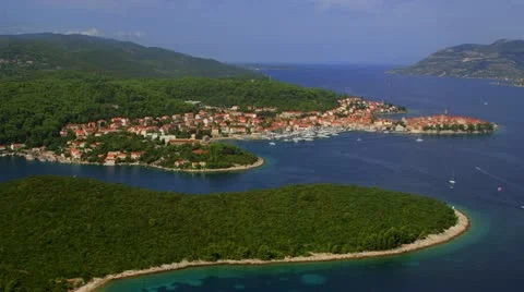 Korcula aerial Stock-Footage 12187185
