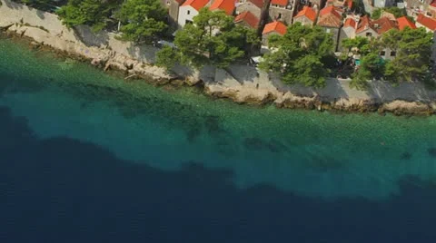 Korcula aerial Stock-Footage 12187353