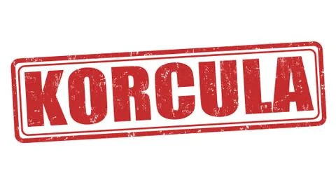 Korcula stamp Stock Illustration