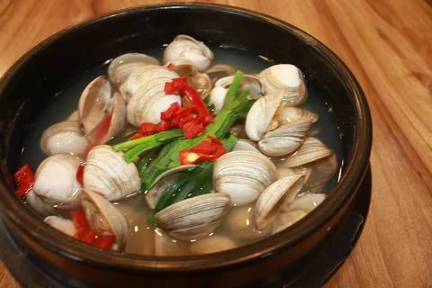 Korea Clam Soup Stock Photos