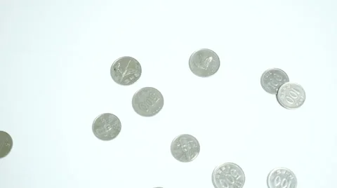 Korea coin drop Stock Footage 62679630