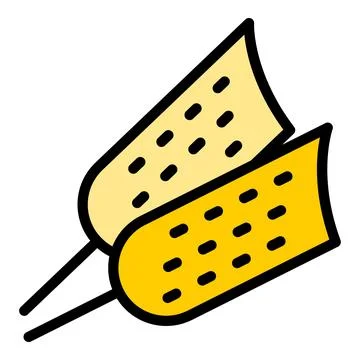 Korea corn dog icon vector flat Illustrazione stock