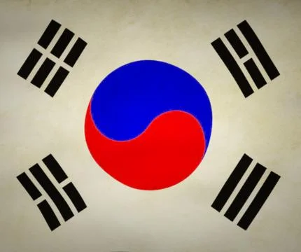Korea flag Stock Illustration