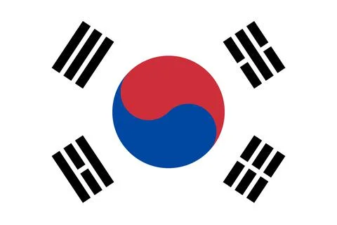 Korea flag Stock Illustration