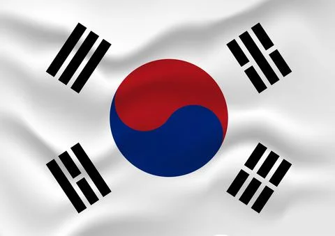 Korea flag vector illustration.  Stock Illustration