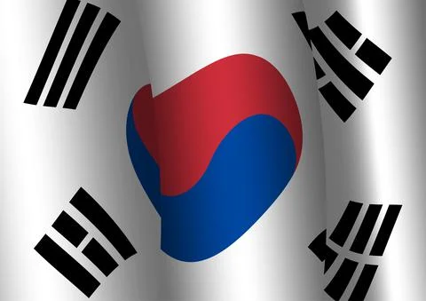 Korea flag vector illustration.  Stock Illustration